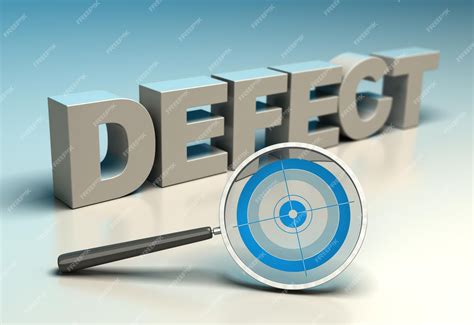 Premium Photo | Word defect with magnifier and target. Concept of zero defects or tqm