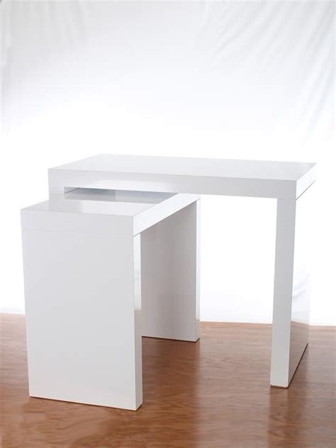 White Laminate Parsons Table - WW Pedestals