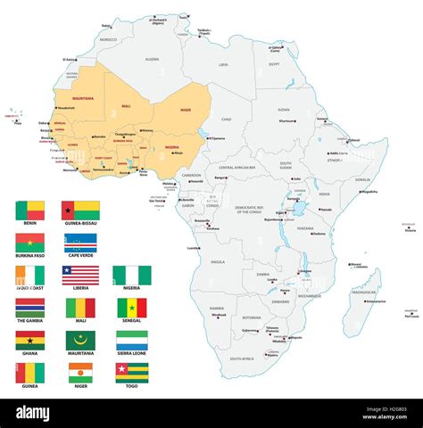 West Africa Flag Map