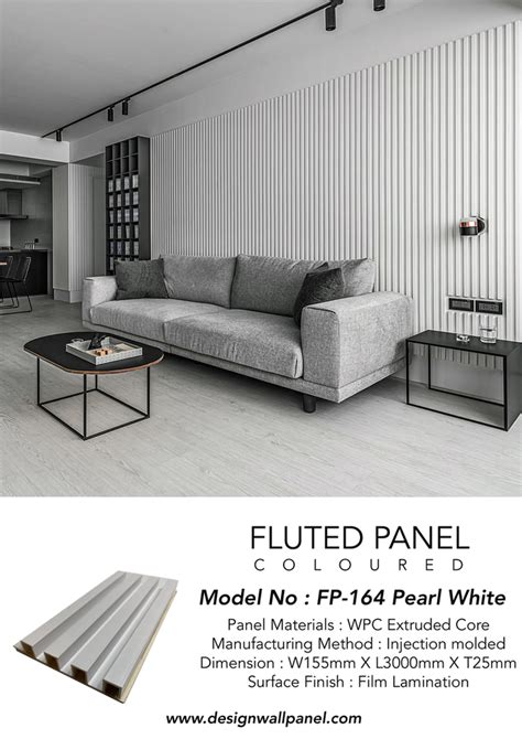 Fluted Panel FP-164 Pearl White | Fluted Panel ( Coloured ) | Textured wall panels, Minimalist ...