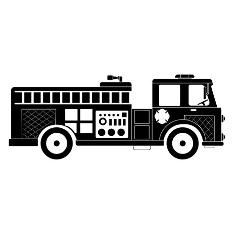 Fire engine icon vector. Fire truck illustration sign collection. Fire ...