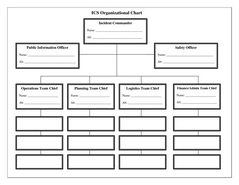 Organizational Chart Template For Free | Free Cover Letter regarding Free Blank Organizational ...