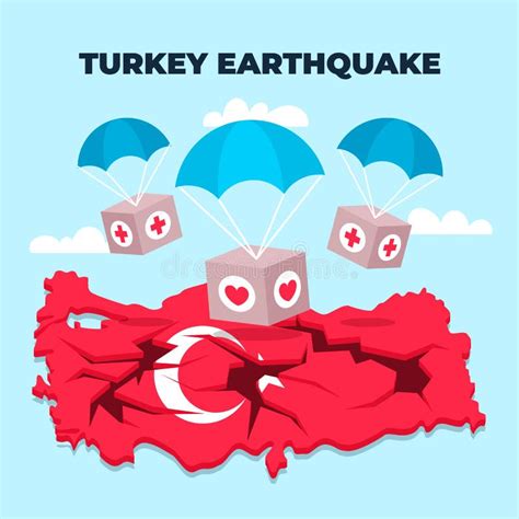 Humanitarian Aid on Turkey Earthquake Map Stock Vector - Illustration ...