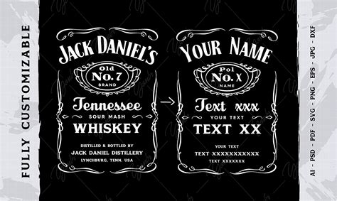 Jack Daniels Label Template Blank - Printable Online