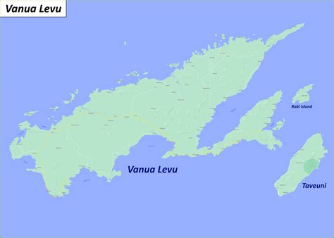 Vanua Levu Map | Fiji | Detailed Maps of Vanua Levu Island