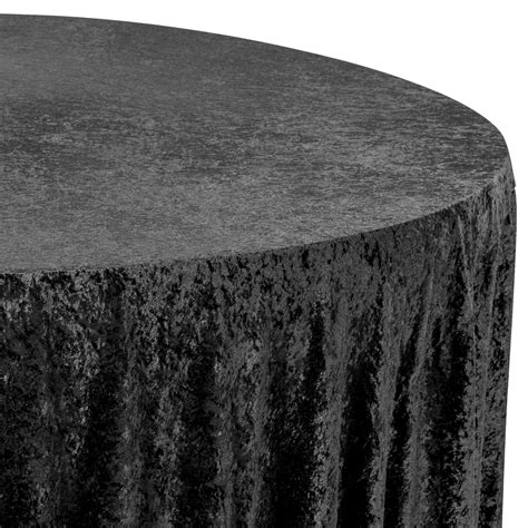 Velvet 120" Round Tablecloth - Black– CV Linens