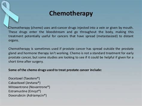 New Chemo Drug For Prostate Cancer - CancerWalls