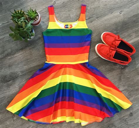 Rainbow Dress women Pride clothing Pride gay pride lesbian | Etsy