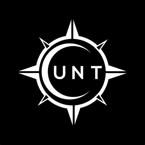 UNT abstract technology logo design on Black background. UNT creative initials letter logo ...