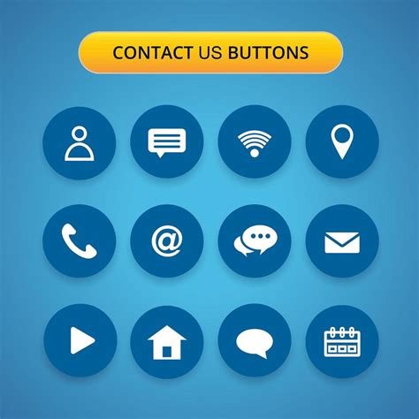 Contact us blue button set 1233660 Vector Art at Vecteezy