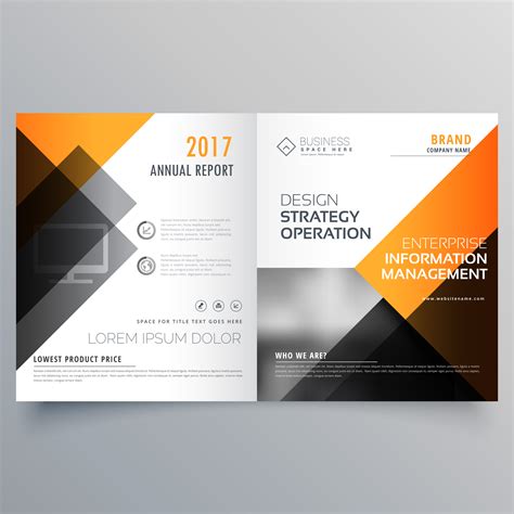 stylish booklet brochure template design with annual report and - Download Free Vector Art ...