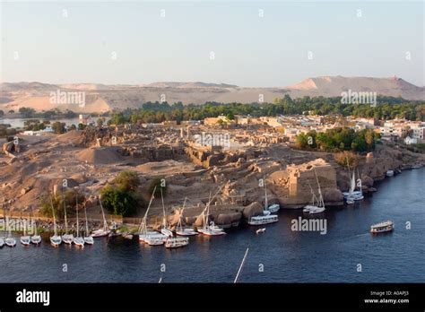 Elephantine Island At Aswan Egypt Stock Photo - Alamy