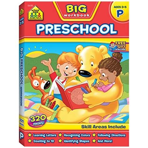 School Zone - Big Preschool Workbook - Ages 3 - 5, Colors, Shapes ...