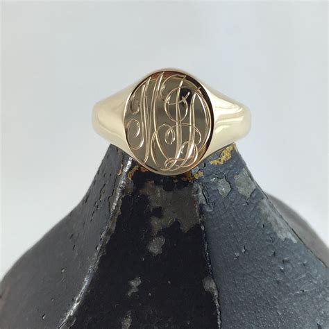 Pin on Monogram signet rings