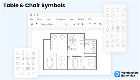 Table & Chair Symbols and Meanings | EdrawMax