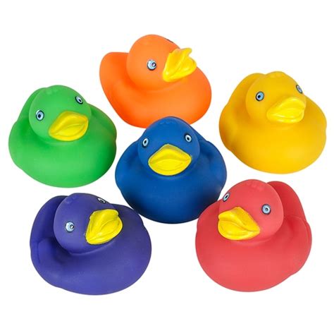 2" SOLID COLOR RUBBER DUCK