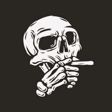 skull smoking cigarette 1958005 Vector Art at Vecteezy