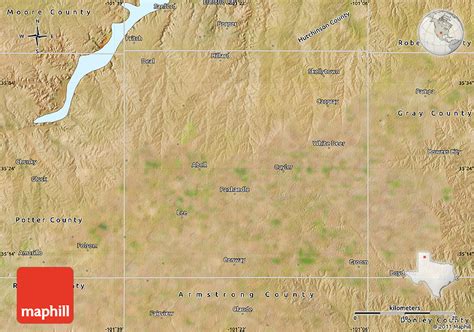 Satellite Map of Carson County