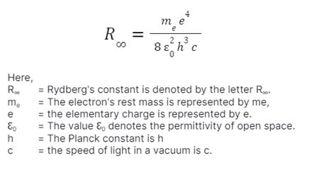 Rydberg's Constant | meaning, equation, and formula