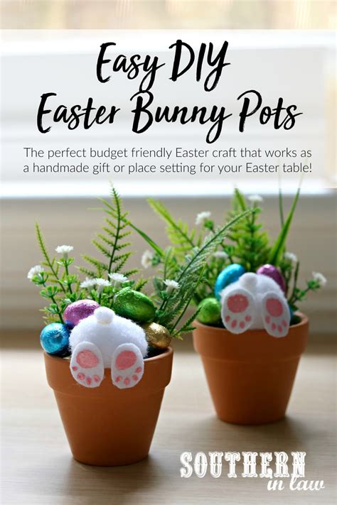 Southern In Law: How to Make Your Own Curious Easter Bunny Pots (An Easy DIY Easter Craft!)