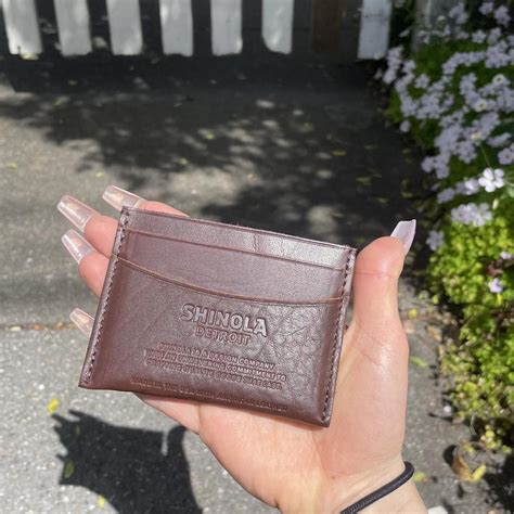 Shinola USA Heritage Leather Pocket Card Case in... - Depop