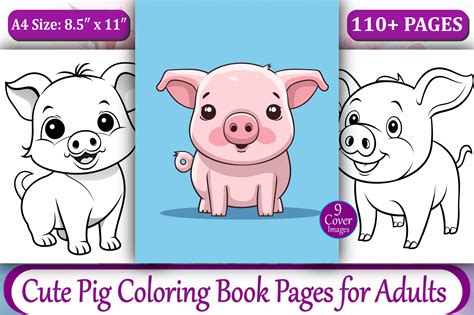 110+ Pig Coloring Book Pages for KDP Graphic by likhon_art · Creative Fabrica