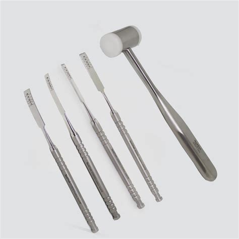 Buy OSTEOTOME CHISELS 4PCS WITH BONE MALLET , Dental Equipment Online ...