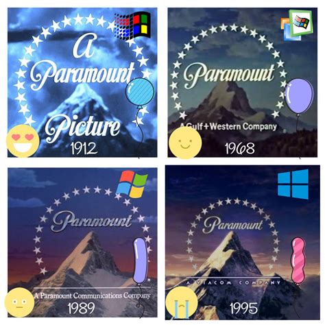 Paramount logo history 2x2 by Mr-Deviantarter on DeviantArt