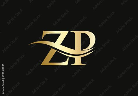 ZP Logo Vector. Swoosh Letter ZP Logo Design for business and company ...