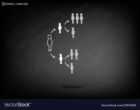 Snowball sampling sampling methods in qualita Vector Image