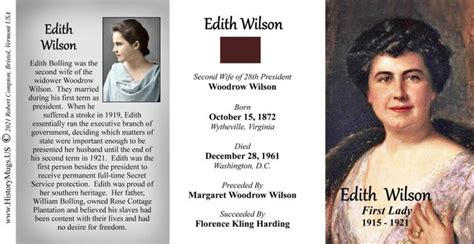 28- Edith Wilson, First Lady - HistoryMugs.us