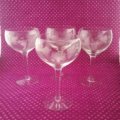 Burgundy Wine Glasses - Etsy