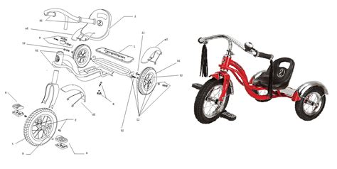 NEW Schwinn Roadster Tricycle Part: REAR AXLE