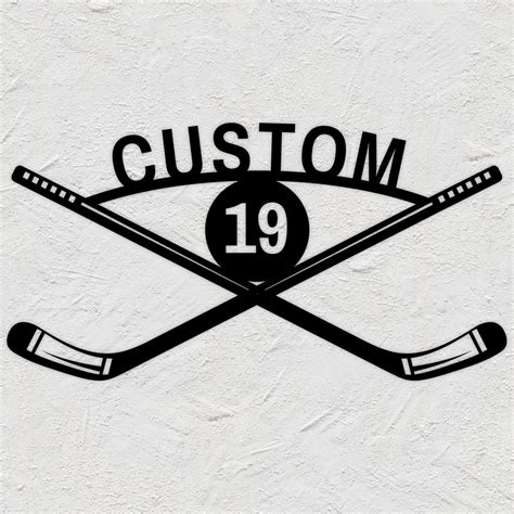 Hockey Sticks Custom Metal Wall Art | Ice Hockey Decor | K&S Design Elements