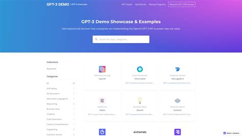 GPT-3 Demo - A showcase of 80+ GPT-3 resources, examples, and use cases ...