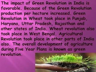 Impact of green revolution in india | PPT