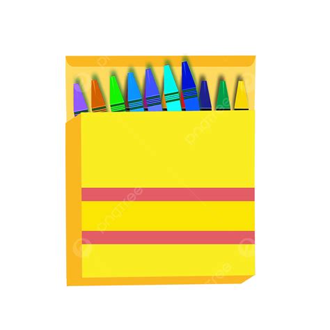 Crayones Box Clipart Transparent Background, Colorful Crayons Square Box Clipart, Crayon Box ...