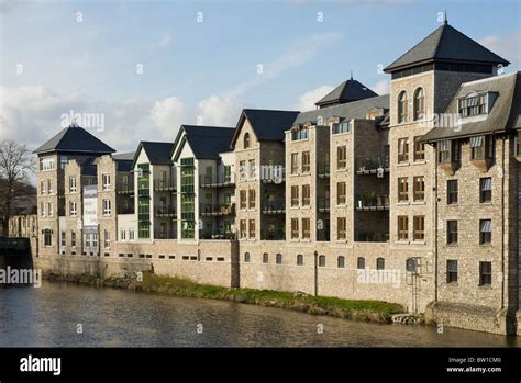 Riverside Hotel & Leisure Centre, and Kentgate development, overlooking River Kent, Kendal ...