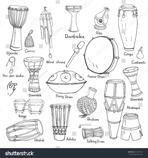 39 Musical instruments drawing names 이미지, 스톡 사진 및 벡터 | Shutterstock