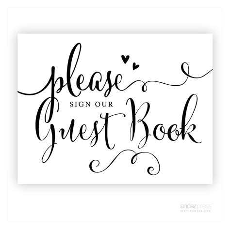 Free Printable Photo Guest Book Sign Template - Free Templates Printable