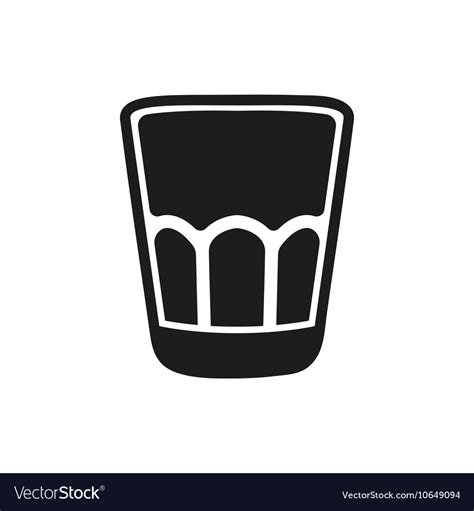 Shot glass icon isolated on white background Vector Image