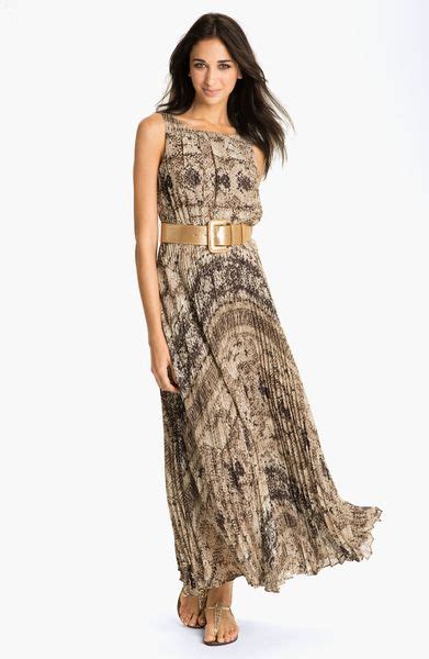 Eliza J Snakeskin Snake Print Maxi Dress in Animal (multi) | Lyst