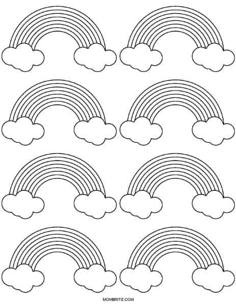 Free Printable Rainbow Templates and Coloring Pages for Kids | Mombrite