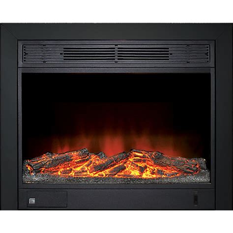 Paramount 23-inch Electric Fireplace Insert with Black Integrated 3-sided Trim Kit | The Home ...