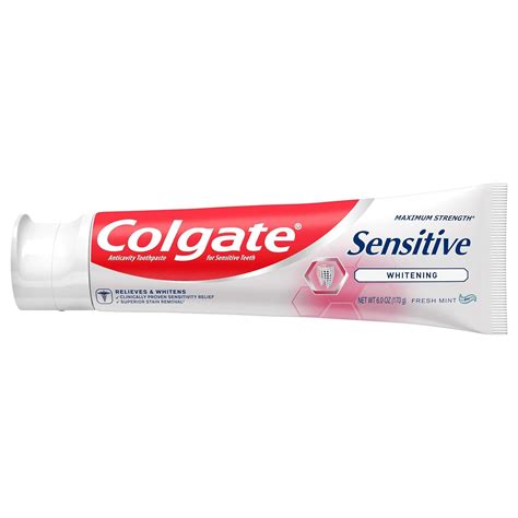 Colgate Sensitive Maximum Strength Whitening Toothpaste Mint 6oz - Pack ...