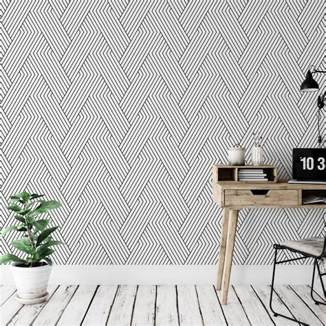 Geometric Wallpaper. Removable Wallpaper. Modern Wallpaper. | Etsy