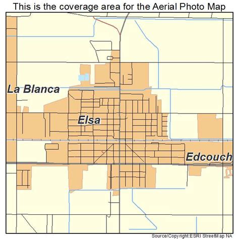 Aerial Photography Map of Elsa, TX Texas