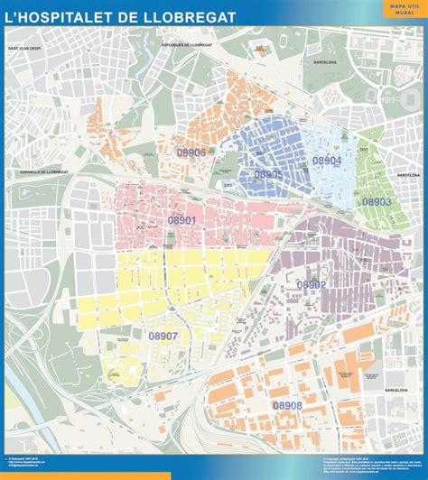 Mapa Terrassa codigos postales | Mapas Imantados para imanes