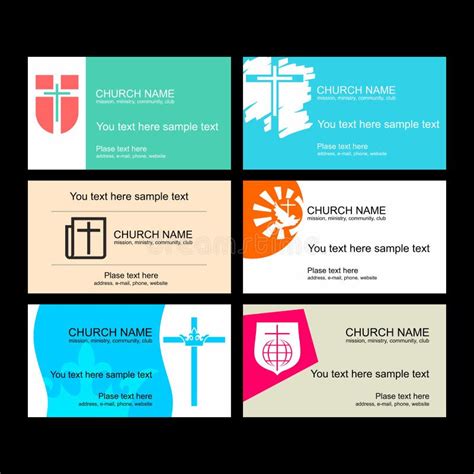 A Set of Business Cards of the Church, a Ministry or Mission, a Club or ...