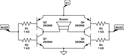 transistors - Is this circuit for driving a piezo buzzer correct ...